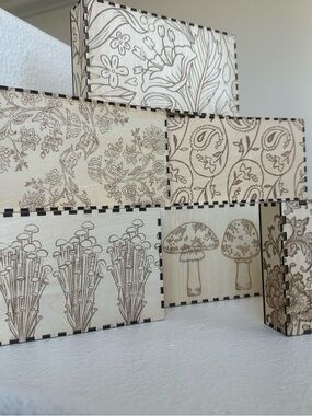 Wooden-crafted boxes